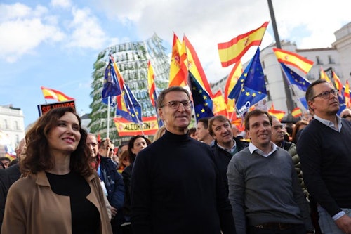 Manifestación contra la amnistía, en directo: última hora de las protestas en Madrid, Sol y Ferraz, y el resto de capitales de provincias de España hoy