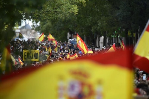 Manifestación contra la amnistía, en directo: última hora de las protestas en Madrid, Sol y Ferraz, y el resto de capitales de provincias de España hoy