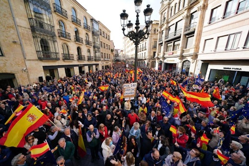 Manifestación contra la amnistía, en directo: última hora de las protestas en Madrid, Sol y Ferraz, y el resto de capitales de provincias de España hoy