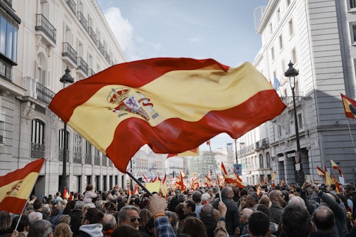Manifestación contra la amnistía, en directo: última hora de las protestas en Madrid, Sol y Ferraz, y el resto de capitales de provincias de España hoy