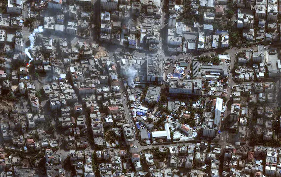 Hospital Al Shifa visto de cima