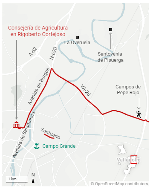 Así te hemos contado la tractorada de este lunes, que ha provocado atascos en la avenida de Zamora