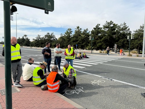 Protesta de tractores en Murcia, en directo | Los agricultores se retiran de la ciudad pero siguen en el Puerto de la Cadena