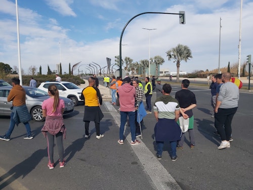 Protesta de tractores en Murcia, en directo | Los agricultores se retiran de la ciudad pero siguen en el Puerto de la Cadena