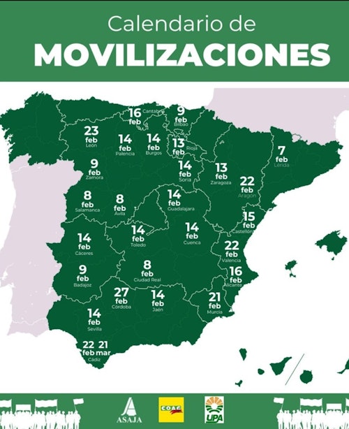 Así le hemos contado en directo la segunda jornada de protestas de los agricultores en Salamanca