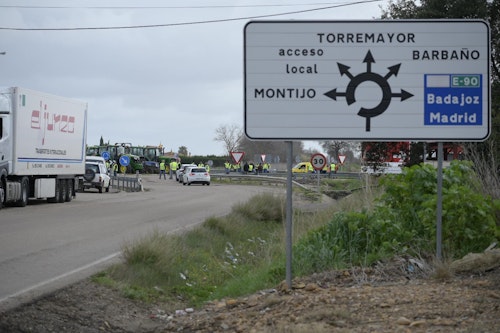 Así hemos narrado el cuarto día de protestas agrarias en Extremadura