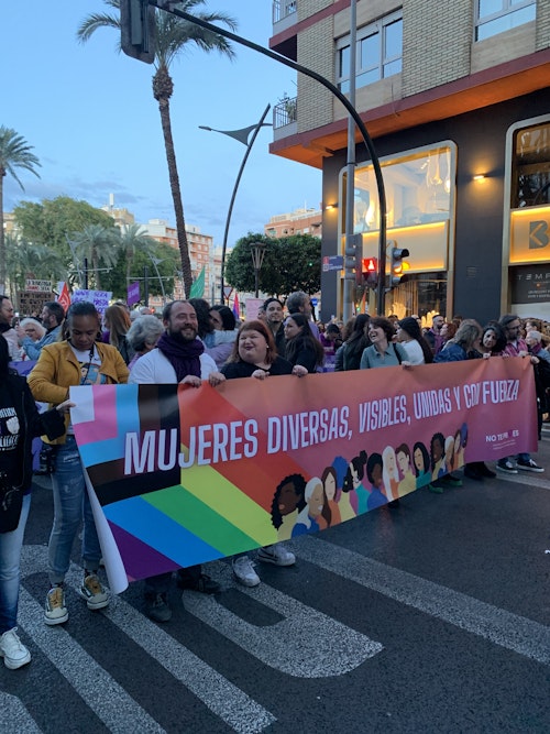 El feminismo dice en Murcia basta a las agresiones sexuales y se acuerda de Palestina