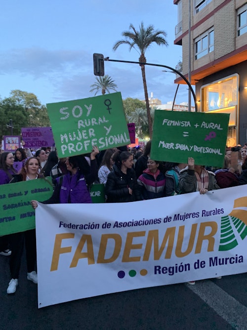 El feminismo dice en Murcia basta a las agresiones sexuales y se acuerda de Palestina