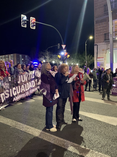 El feminismo dice en Murcia basta a las agresiones sexuales y se acuerda de Palestina