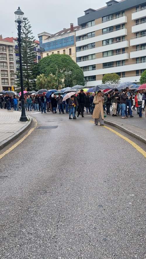 Manifestación contra la contaminación en Gijón: «Hay días que no se puede respirar»