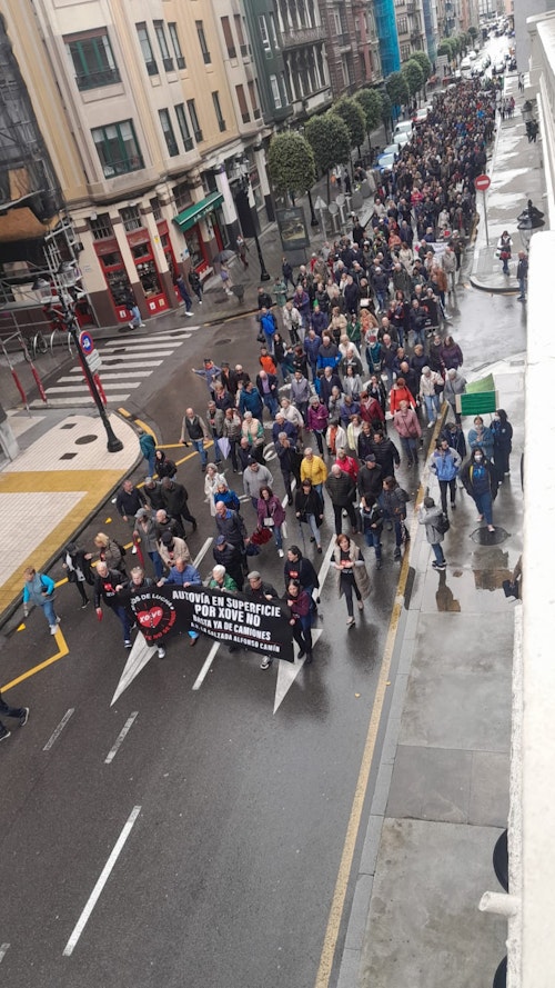 Manifestación contra la contaminación en Gijón: «Hay días que no se puede respirar»