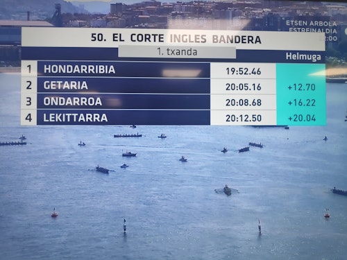 En directo, bandera El Corte Inglés en Portugalete