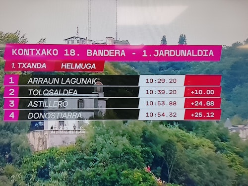 En directo, la bandera de La Concha