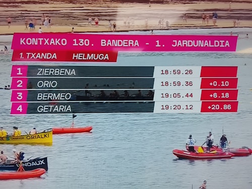 En directo, la bandera de La Concha