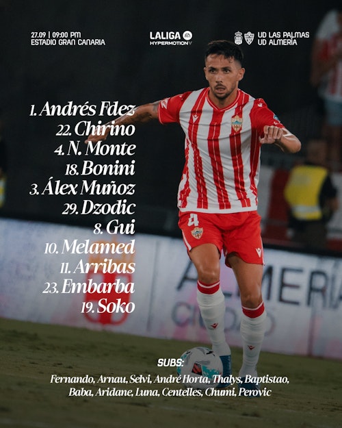 UD Las Palmas - Almería: partido, goles y resultado, en directo