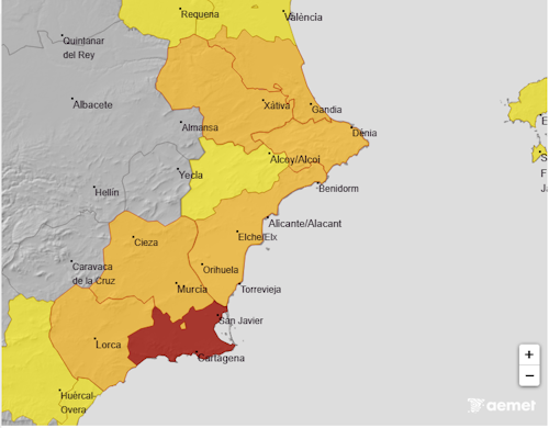 Así hemos contado el paso de la dana Alice por Alicante