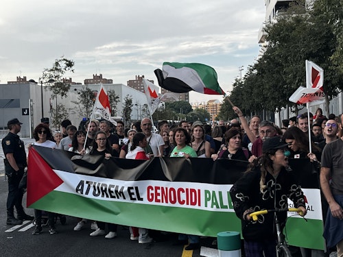 Así ha sido el directo de la manifestación ante un Roig Arena blindado para el Valencia Basket-Hapoel