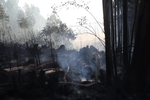 Los vecinos afectados por en incendio en el Monte Areo, en Gijón, ya están en sus casas