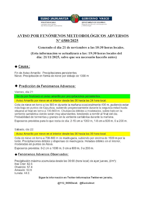 Directo | Llega la nieve a Álava